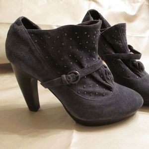 Biviel SILKY Platform Suede High Heel Bootie Sz.7